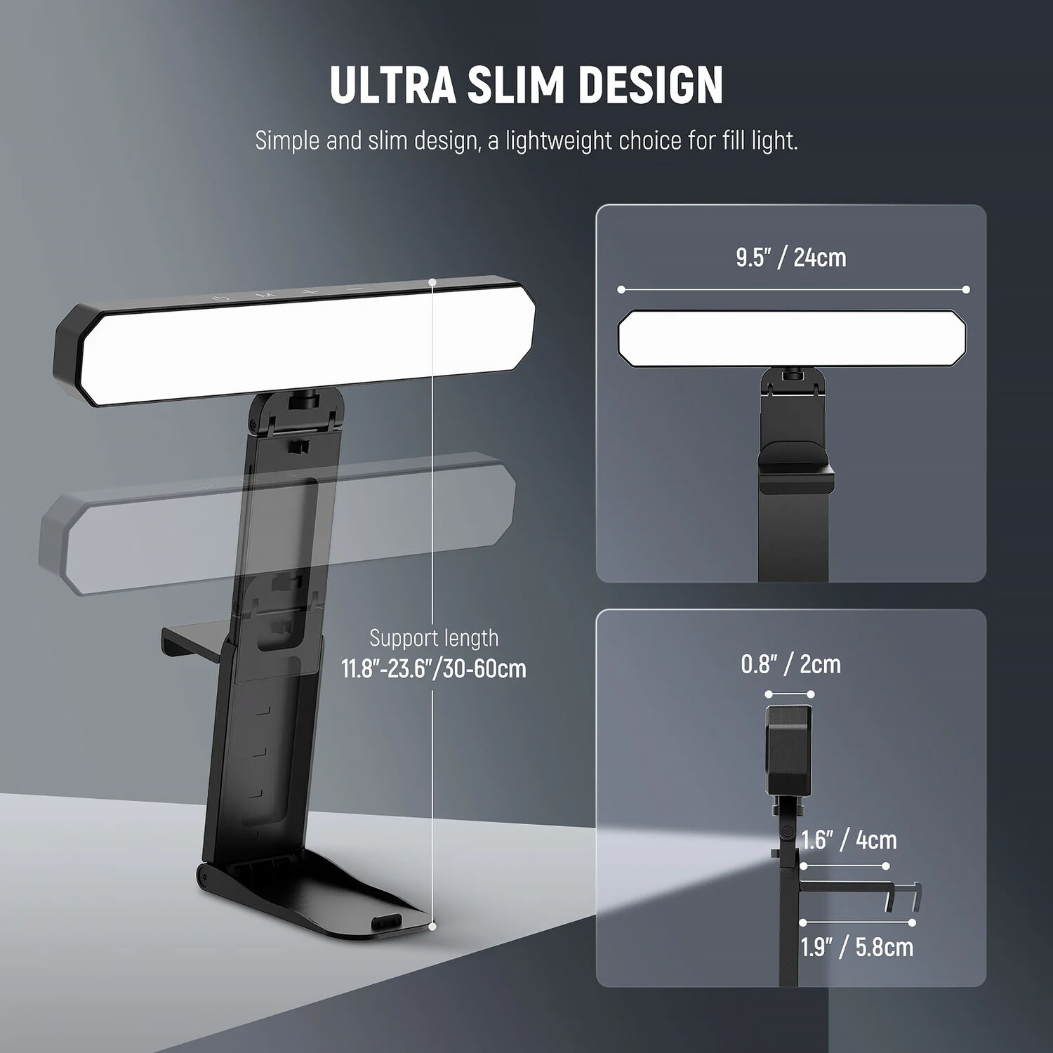 Barra de Luz Bicolor Neewer Basics L10 para Monitores  8