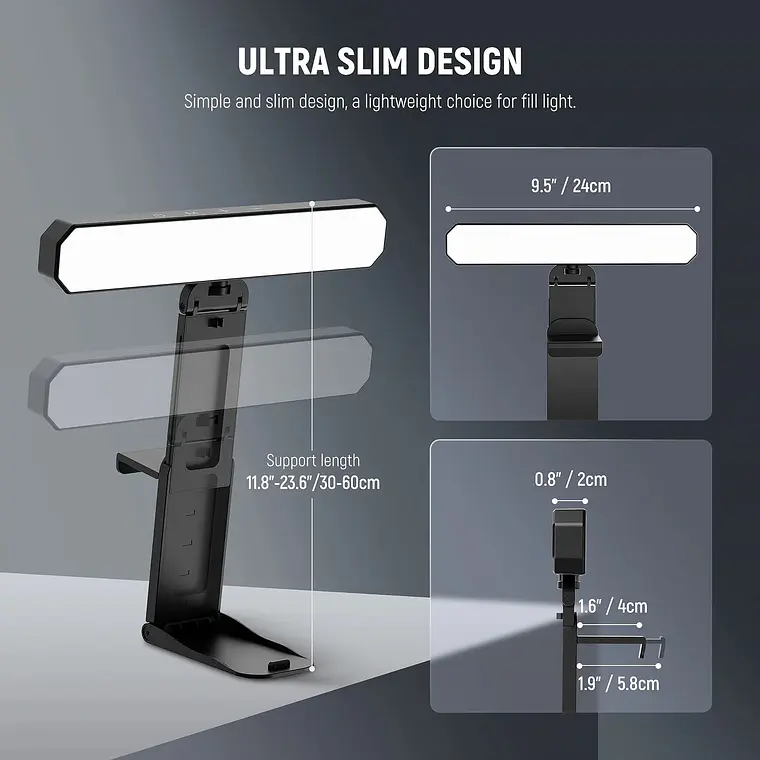Barra de Luz Bicolor Neewer dual L10 para Monitores 8