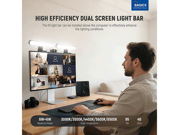 Barra de Luz Bicolor Neewer Basics L10 para Monitores 