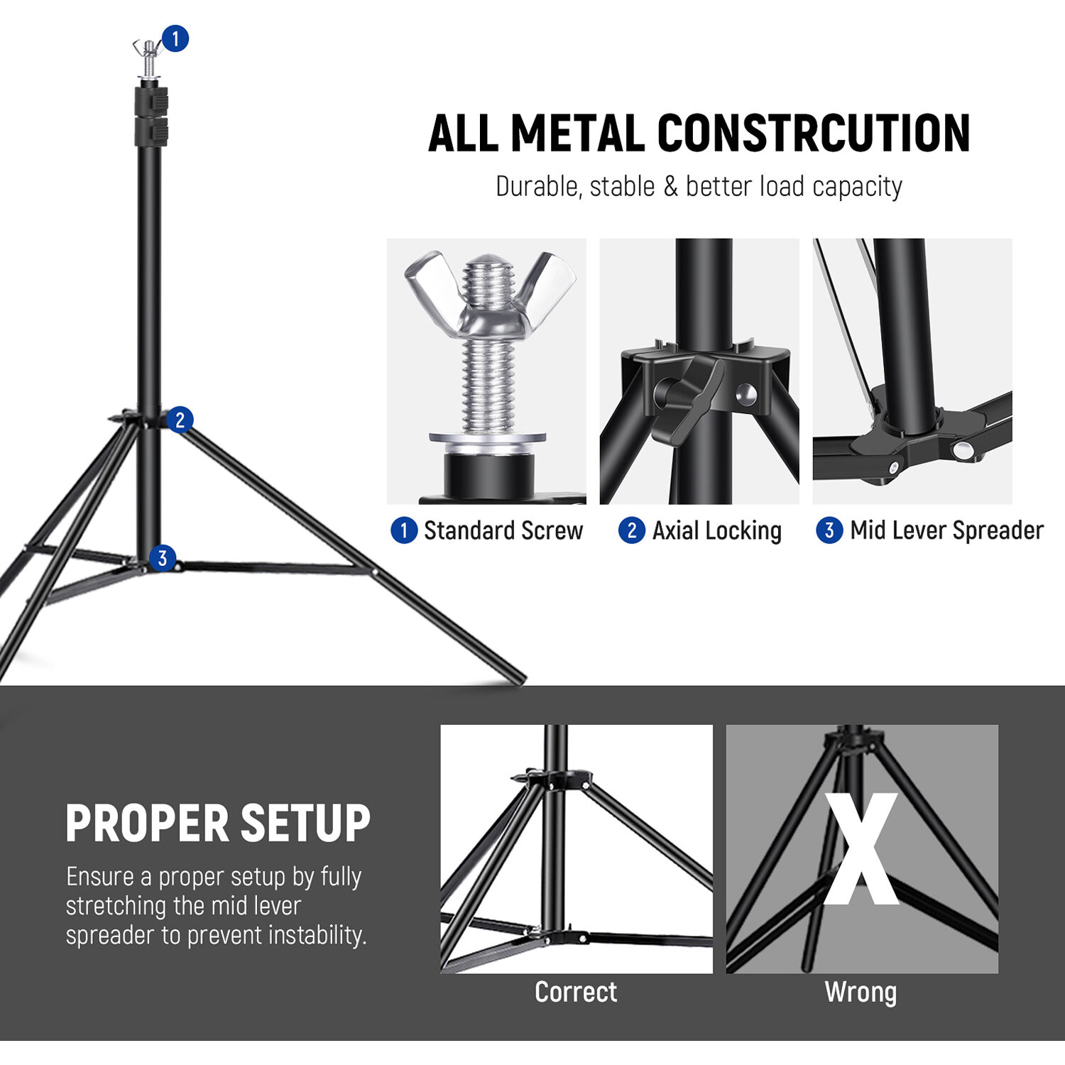 Sistema de Soporte Neewer para Telón de Fondo  5