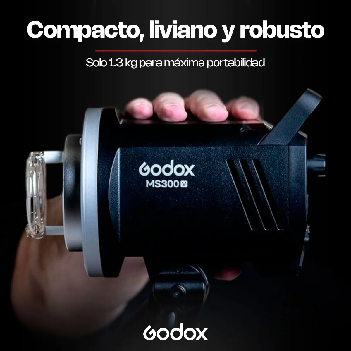 Flash de Estudio Godox MS300V - 300W 9