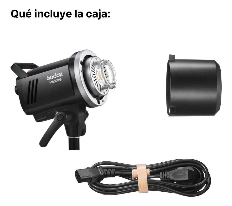 Flash de Estudio Godox MS300V - 300W 12