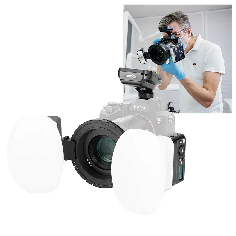 Kit de Flash Macro Dental Godox MF12 4