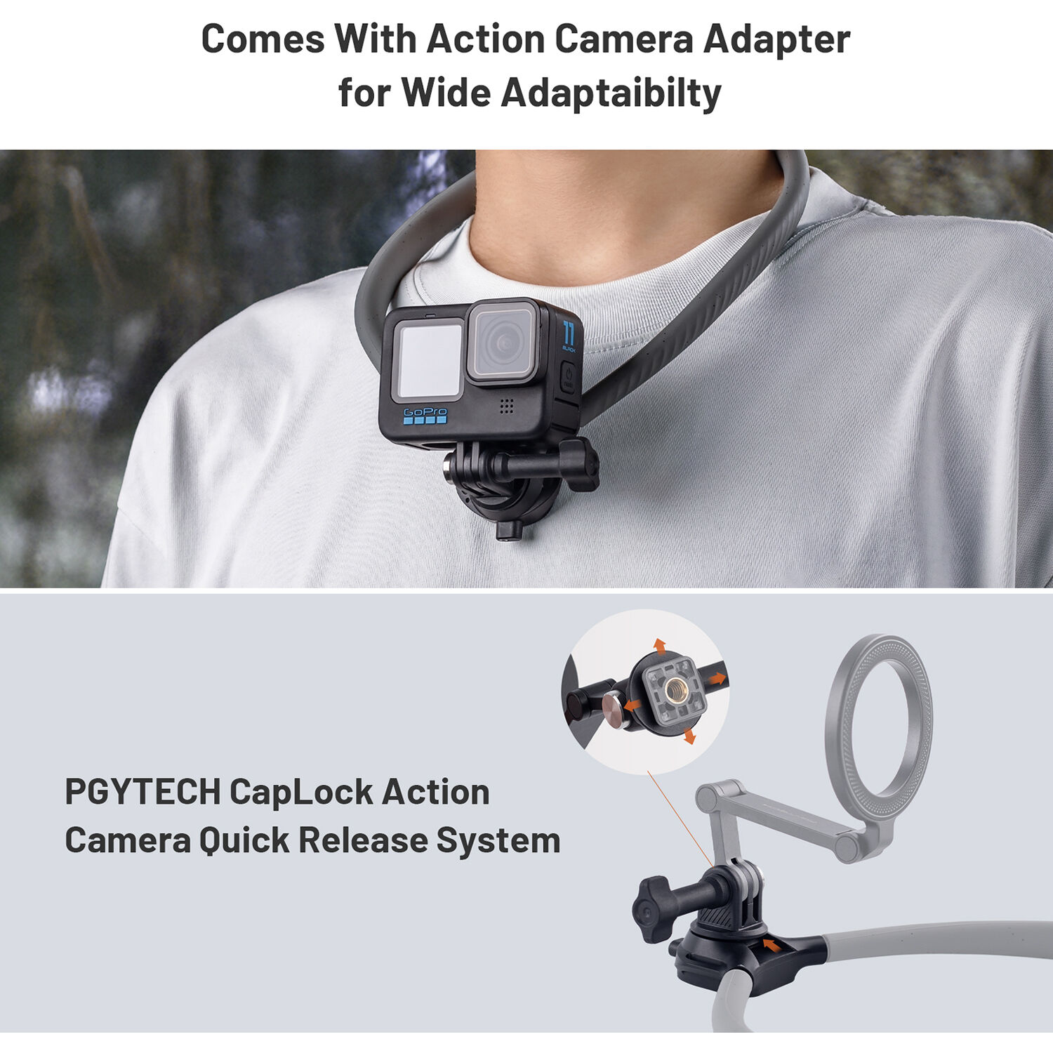 Soporte Magnético PGYTECH de Cuello CapLock para Smartphone 10