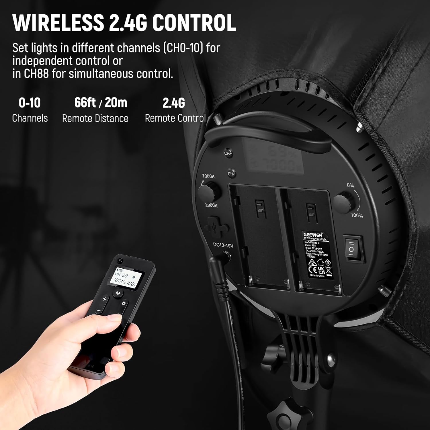 Kit de Luz Led Neewer NW48 II de 48 W con Control Remoto  4