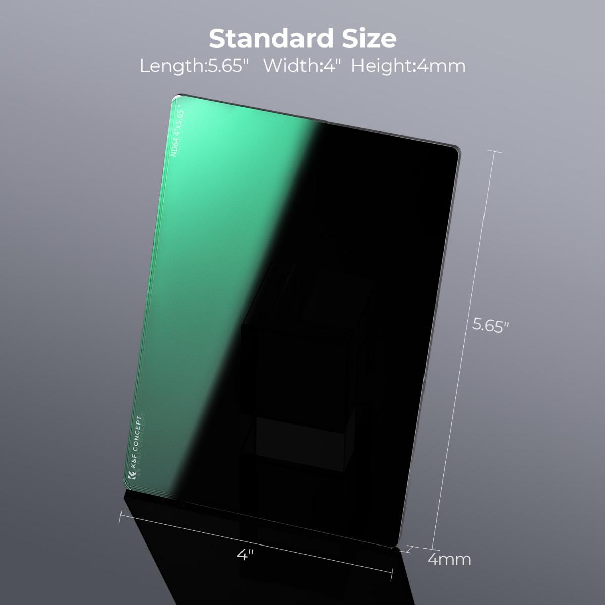Filtro K&F Concept ND64 para Matte Box de 4x5,65