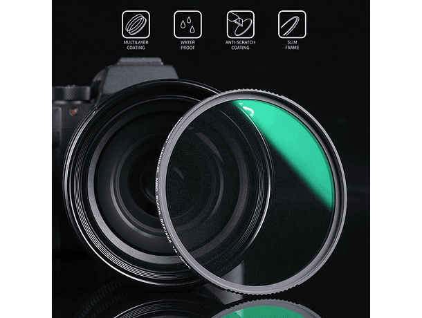 Filtro Black Mist 1/8 K&F Concept Nano-A de 72 mm