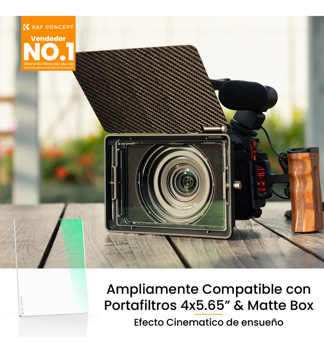 Filtro K&F Concept ND16 Para Matte Box de 4 x 5,65