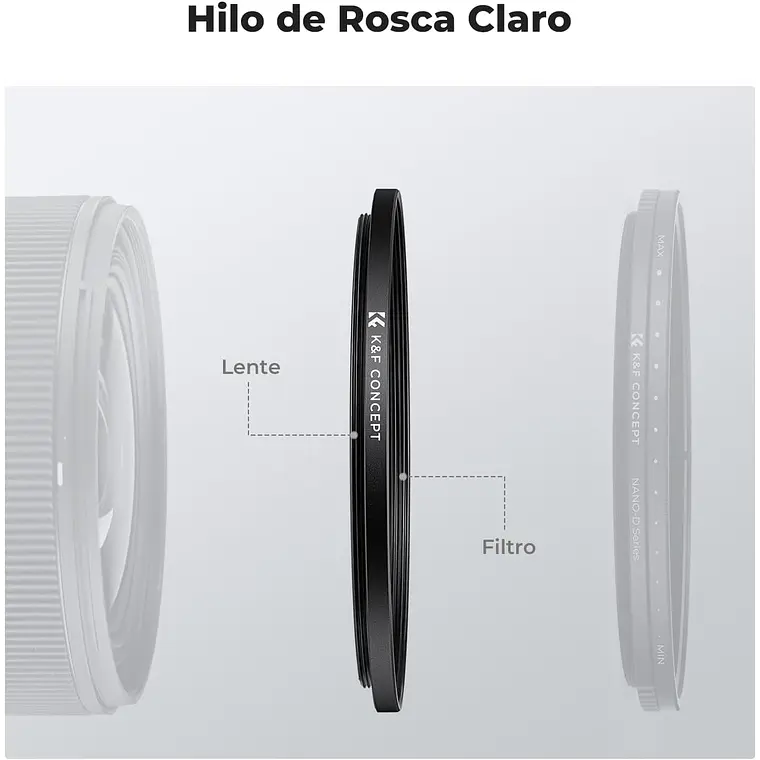 Anillo Adaptador K&F Concept Step Up 58‑67 mm (2 Unidades) 3