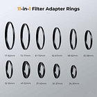 Anillos Adaptadores de Filtro K&F Concept Step Up 11 Piezas 6
