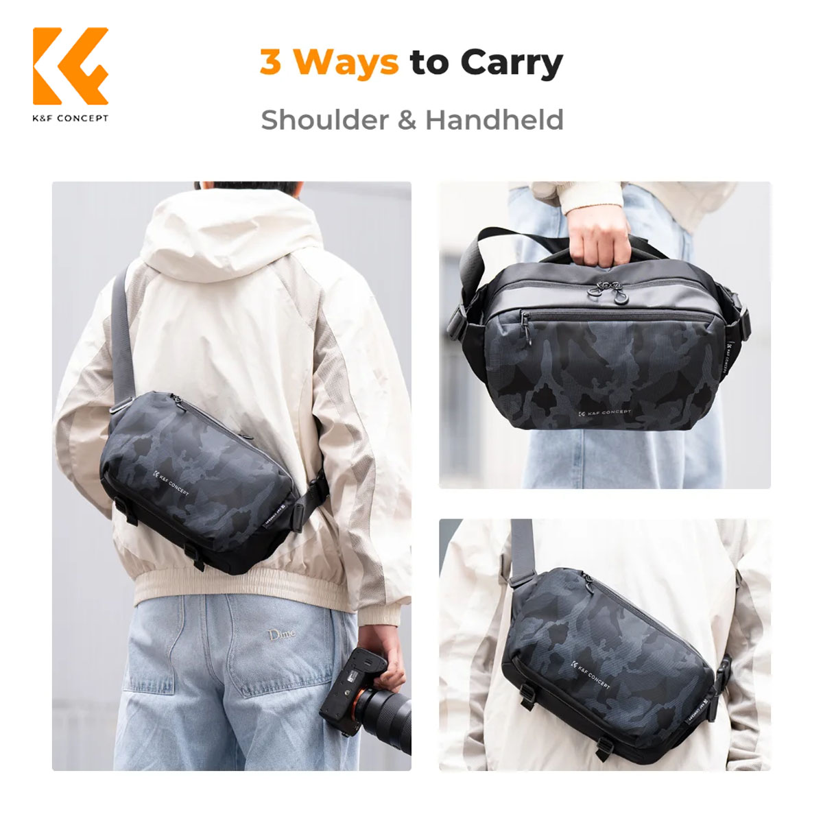 Bolso bandolera K&F Concept Alpha - Camuflaje 6