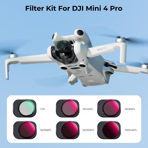 Kit de Filtros K&F Concept CPL/ND+PL para DJI Mini 4 Pro 2