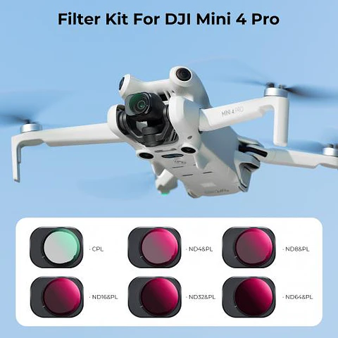 Kit de Filtros K&F Concept CPL/ND+PL para DJI Mini 4 Pro
