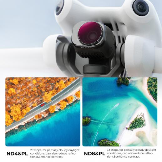 Kit de Filtros K&F Concept CPL/ND+PL para DJI Mini 4 Pro 4