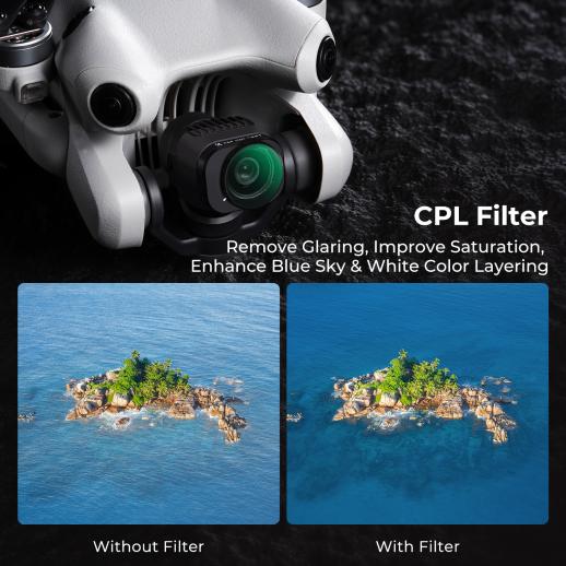 Kit de Filtros K&F Concept CPL/ND+PL para DJI Mini 4 Pro 6