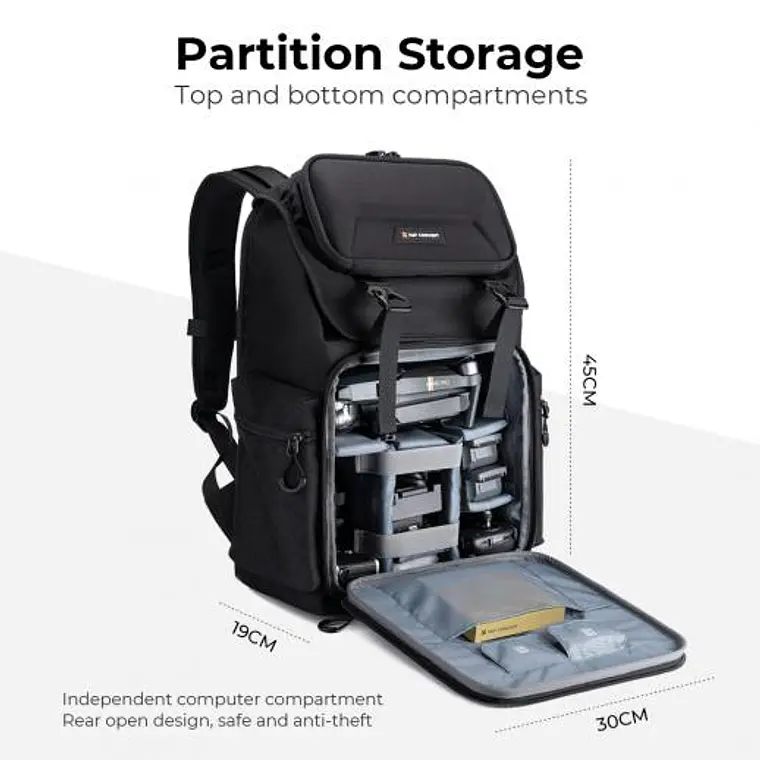 Mochila K&F Concept Beta V2 de 25 L - Negra 4