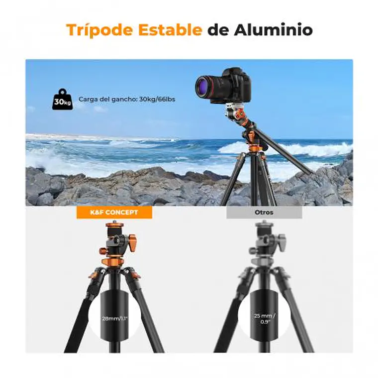 Trípode de Video K&F Concept FH03 4