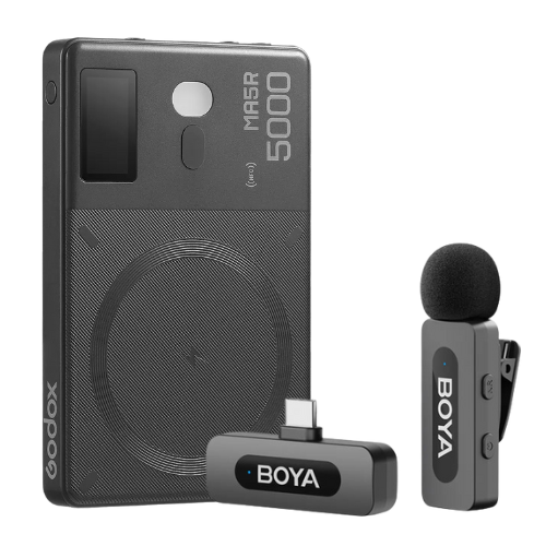 Kit creator mobile Panel LED Godox MA5R + Microfono Boya BY-V10 2.0 1