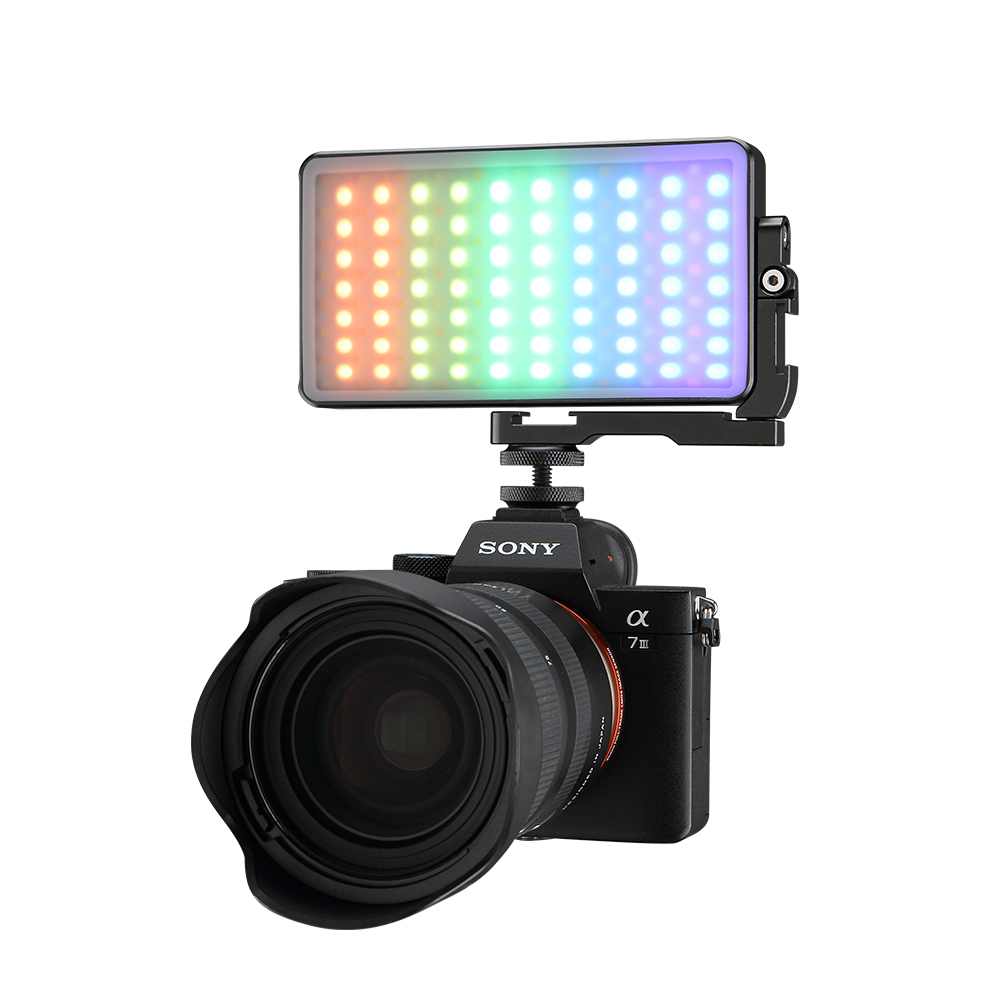 Kit creator mobile Luz Led Portatil Visico KD-2RX - Bicolor + Microfono Boya BY-V10 2.0 3