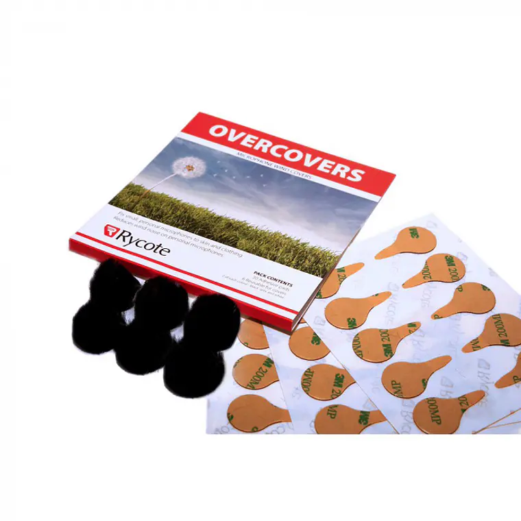 Set de OverCovers Rycote con 6 Discos y 30 Adhesivos Negro 1