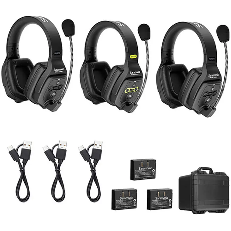 Sistema de intercomunicadores Saramonic WiTalk WT3D para 3 usuarios 1