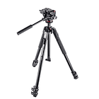 Trípode de Aluminio Manfrotto 190X de 3 Secciones con Cabezal Fluido XPRO 1