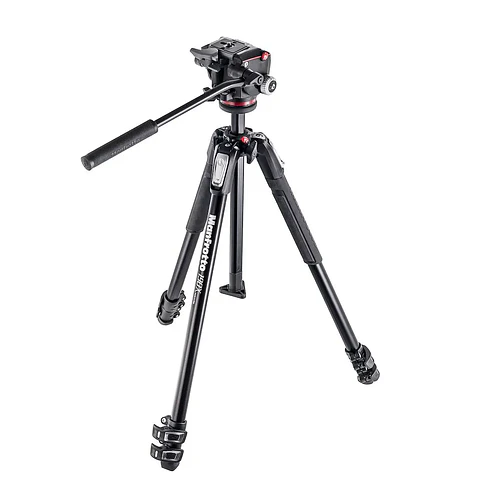 Trípode de Aluminio Manfrotto 190X de 3 Secciones con Cabezal Fluido XPRO