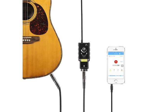 Interfaz de Audio Saramonic de 1 Canal con Entrada XLR / Plug / 3,5 mm y Salida TRRS para Cámaras o Smartphone