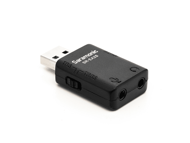Dongle USB-A Ultra Compacto Saramonic para Conexión de Audífonos y Micrófono a Computadores y Dispositivos USB
