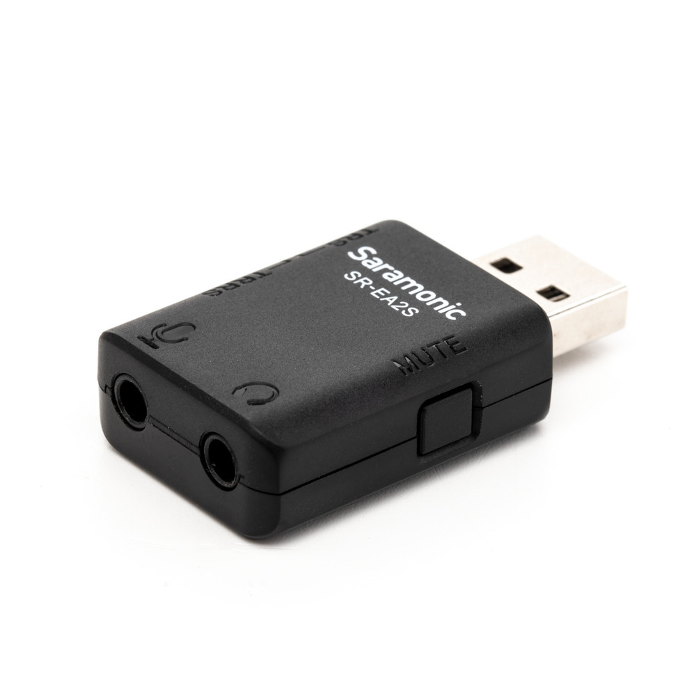 Dongle USB-A Ultra Compacto Saramonic para Conexión de Audífonos y Micrófono a Computadores y Dispositivos USB 3