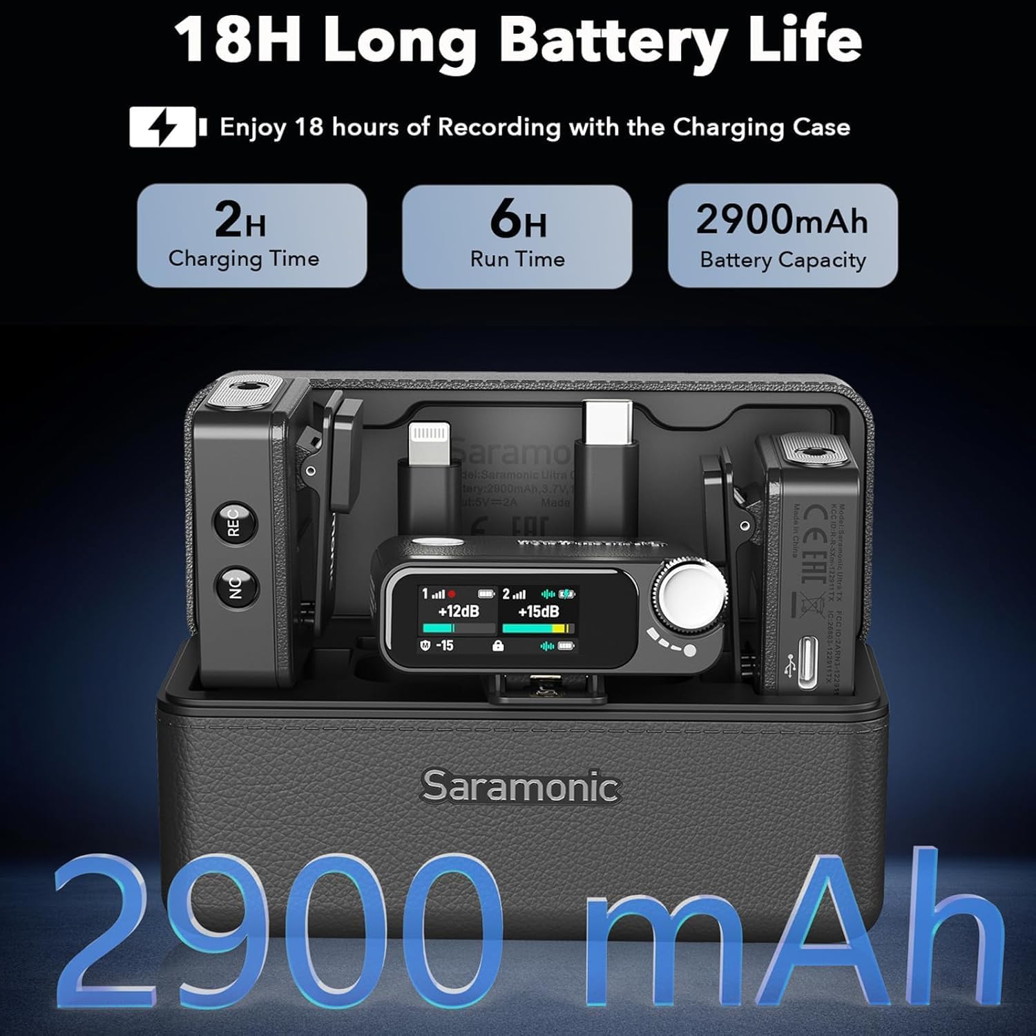 Micrófono Lavalier Inalámbrico Saramonic Ultra 01 6