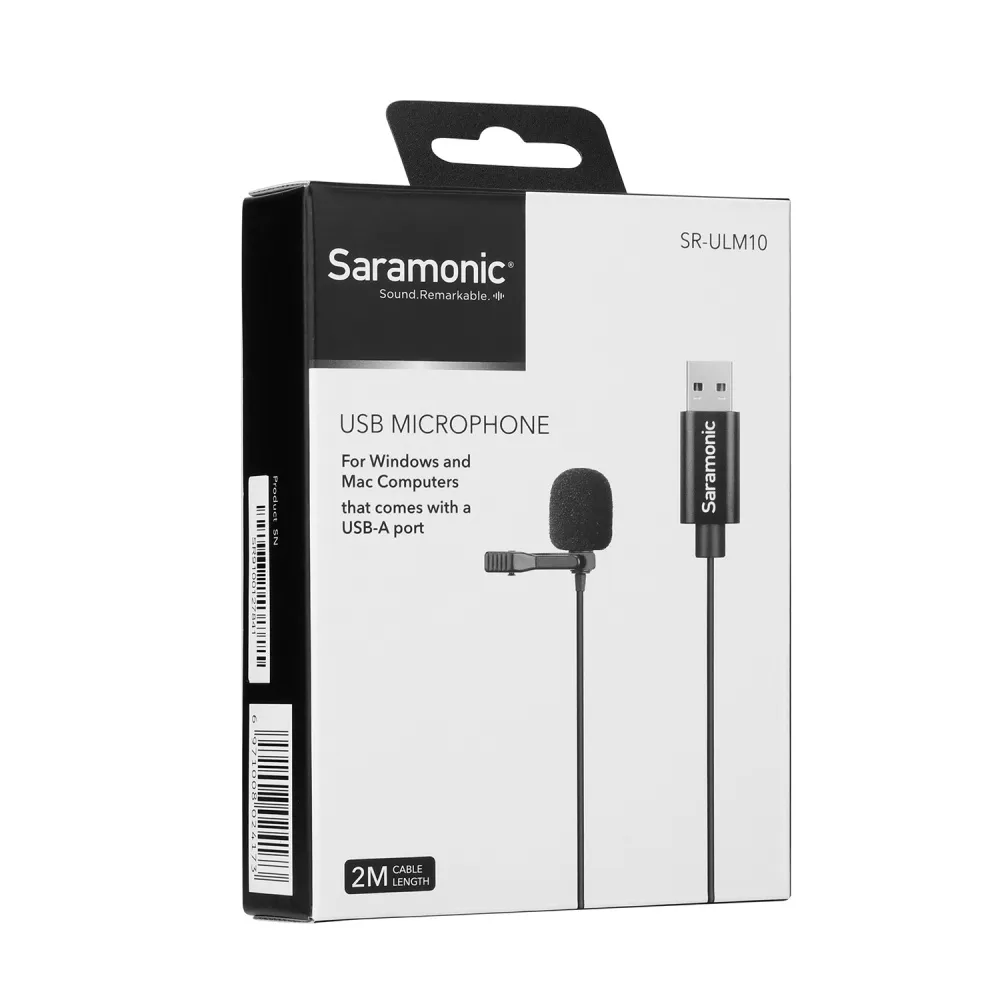 Micrófono Lavalier USB Omnidireccional Saramonic SR-ULM10 con Cable de 2 Metros 5