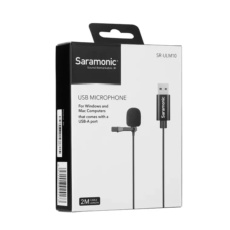 Micrófono Lavalier USB Omnidireccional Saramonic SR-ULM10 con Cable de 2 Metros 5