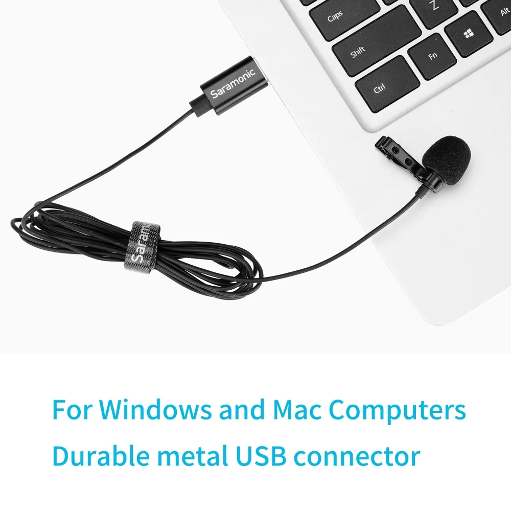 Micrófono Lavalier USB Omnidireccional Saramonic SR-ULM10 con Cable de 2 Metros 4