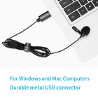 Micrófono Lavalier USB Omnidireccional Saramonic SR-ULM10 con Cable de 2 Metros 4