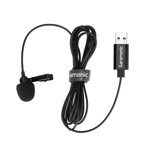 Micrófono Lavalier USB Omnidireccional Saramonic SR-ULM10 con Cable de 2 Metros