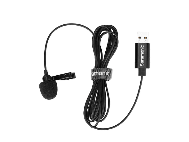 Micrófono Lavalier USB Omnidireccional Saramonic SR-ULM10 con Cable de 2 Metros
