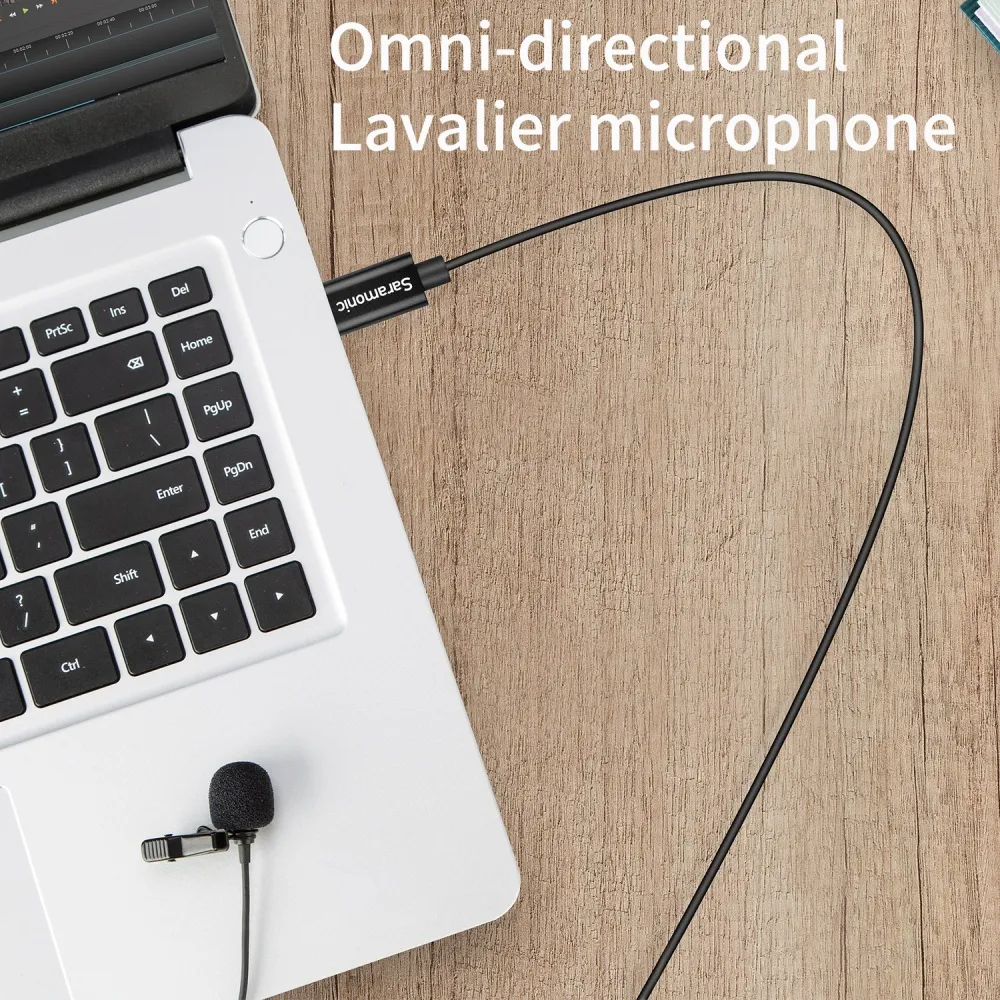 Micrófono Lavalier USB Omnidireccional Saramonic SR-ULM10 con Cable de 2 Metros 2