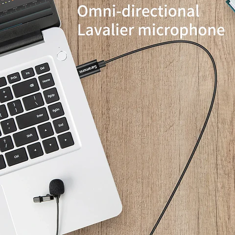 Micrófono Lavalier USB Omnidireccional Saramonic SR-ULM10 con Cable de 2 Metros