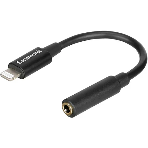 Cable Adaptador de Audio Saramonic SR-C2002 Lightning a 3,5 mm TRRS