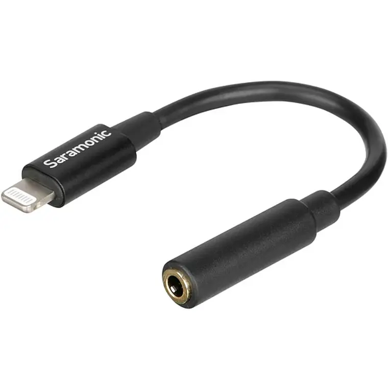 Cable Adaptador de Audio Saramonic SR-C2002 Lightning a 3,5 mm TRRS 1