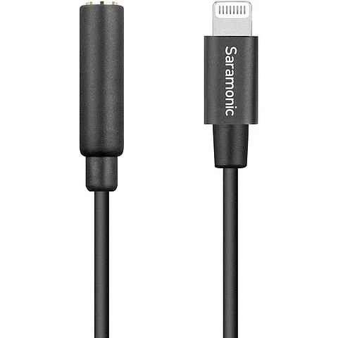 Cable Adaptador de Audio Saramonic SR-C2002 Lightning a 3,5 mm TRRS
