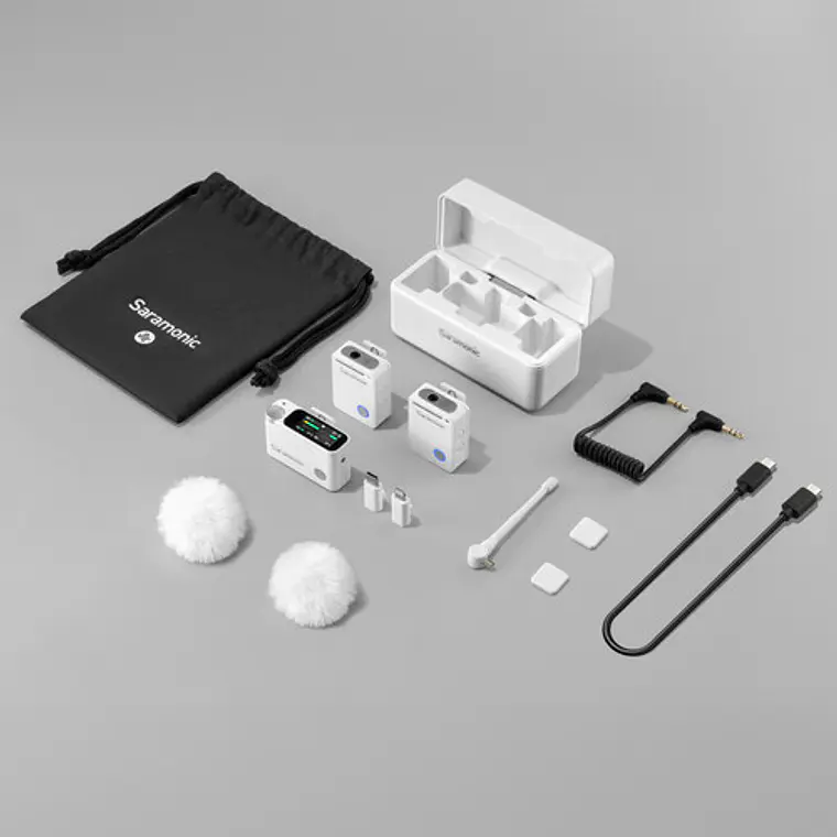 Micrófono Lavalier Inalámbrico Saramonic Ultra-02 Blanco 2