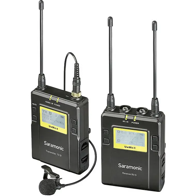 Micrófono inalámbrico Saramonic UwMic9 Kit 1 con transmisor TX9 y receptor RX9 2