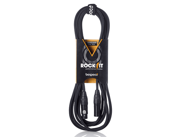 Cable de Micrófono Profesional XLR-XLR Bespeco Serie “Rockit” – 3 metros