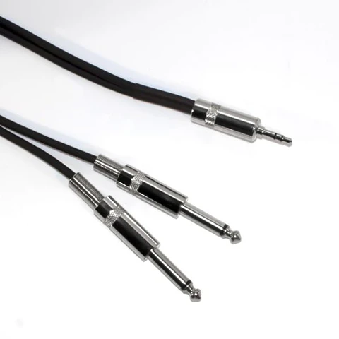 Cable de sonido Bespeco 2x Plug 6,3 - Plug 3,5mm / 3 metros