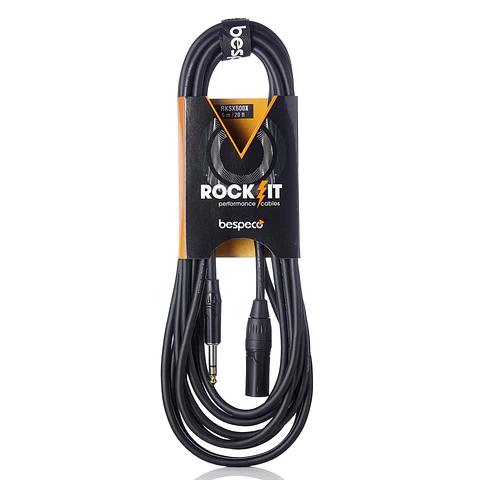 Cable de micrófono Bespeco XLR M - Plug balanceado Serie Rockit / 1,5 metros 