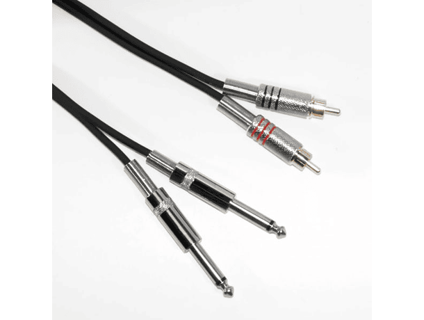 Cable de audio Bespeco 2x RCA - 2x Plug / 3 metros