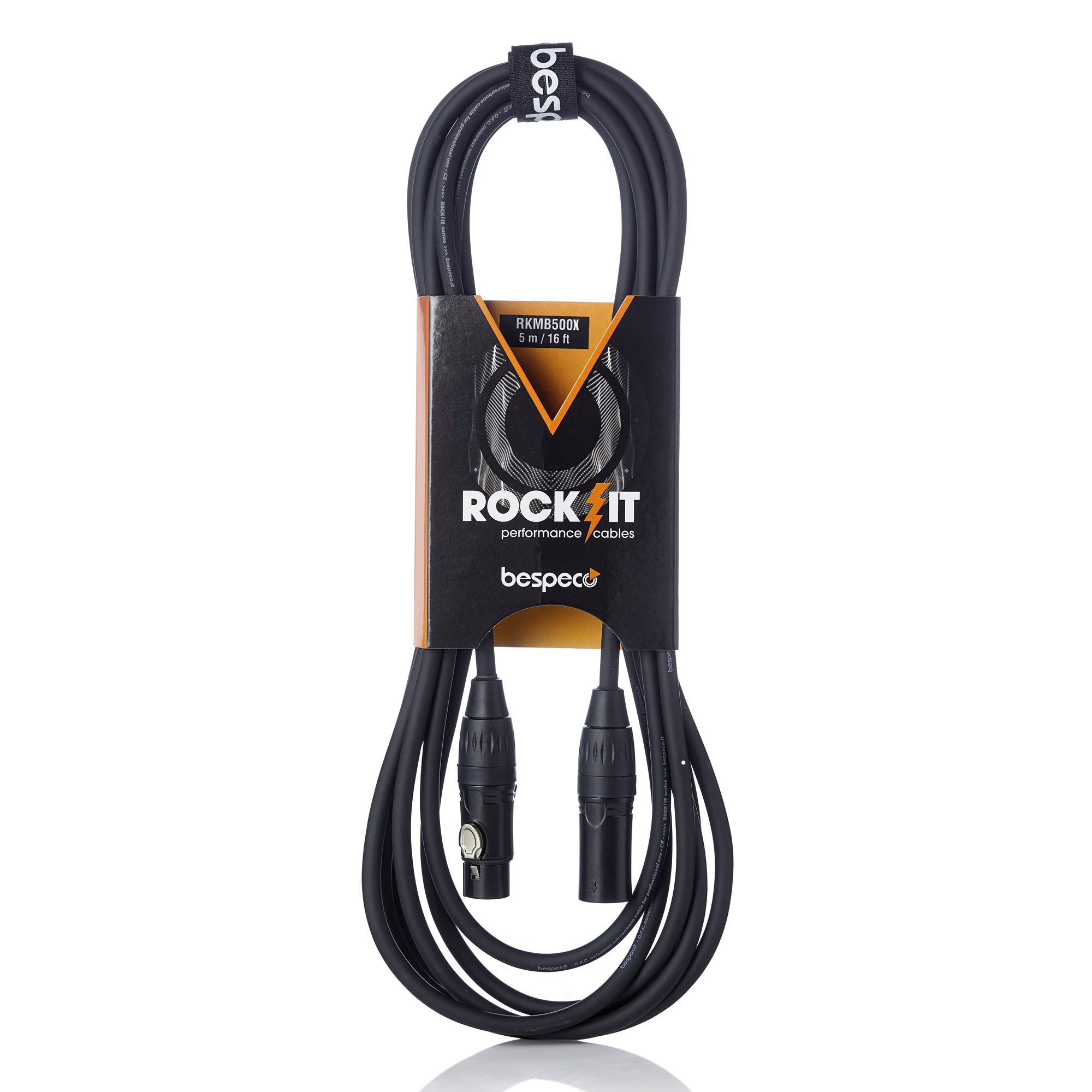 Cable de micrófono Profesional XLR-XLR  Bespeco Serie Rockit / 1 metro 1
