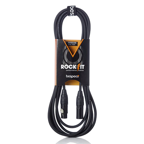 Cable de micrófono Profesional XLR-XLR  Bespeco Serie Rockit / 1 metro